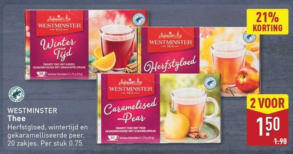 WESTMINSTER Thee 2 voor 1.50