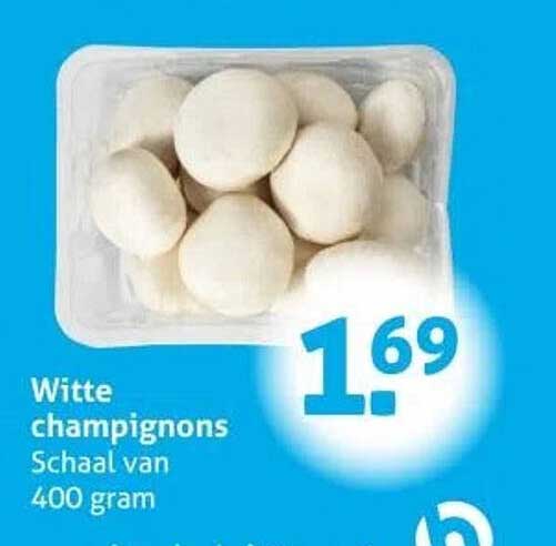 Witte champignons Schaal van 400 gram