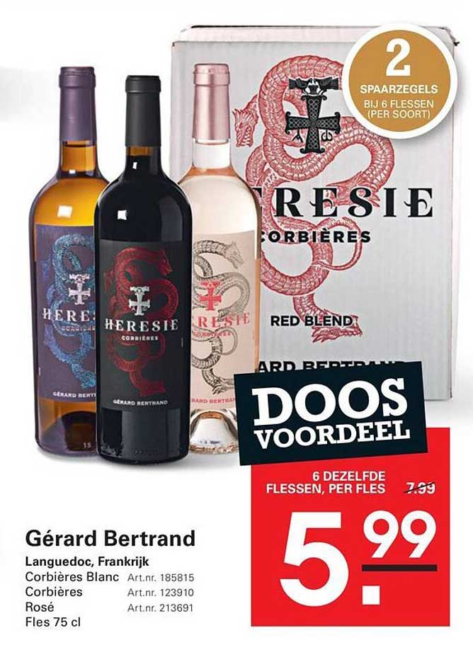 Gérard Bertrand Languedoc, Frankrijk Corbières Blanc Corbières Rosé Fles 75 cl DOOS VOORDEEL 6 DEZELFDE FLESSEN, PER FLES