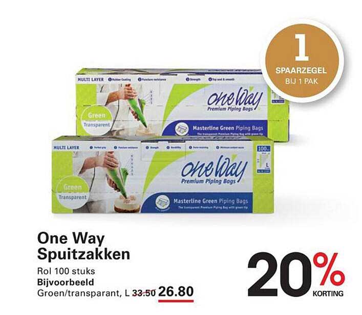 One Way Spuitzakken
