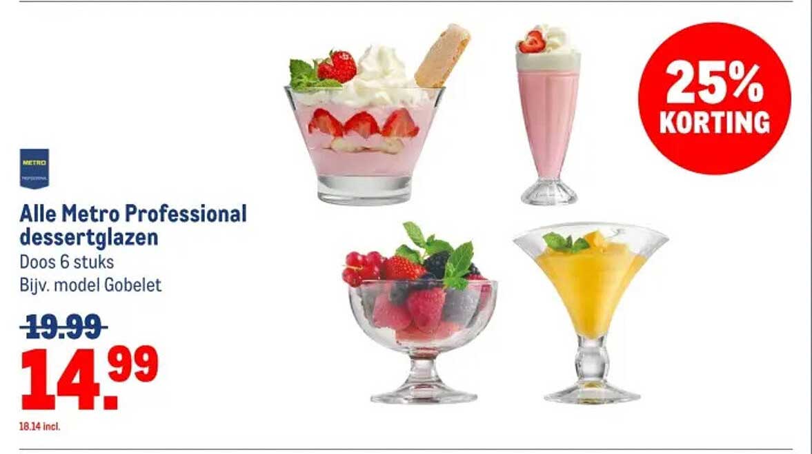 Alle Metro Professional dessertglazen