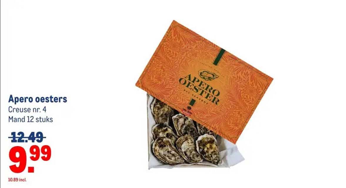 Apero oesters Creuse nr. 4 Mand 12 stuks