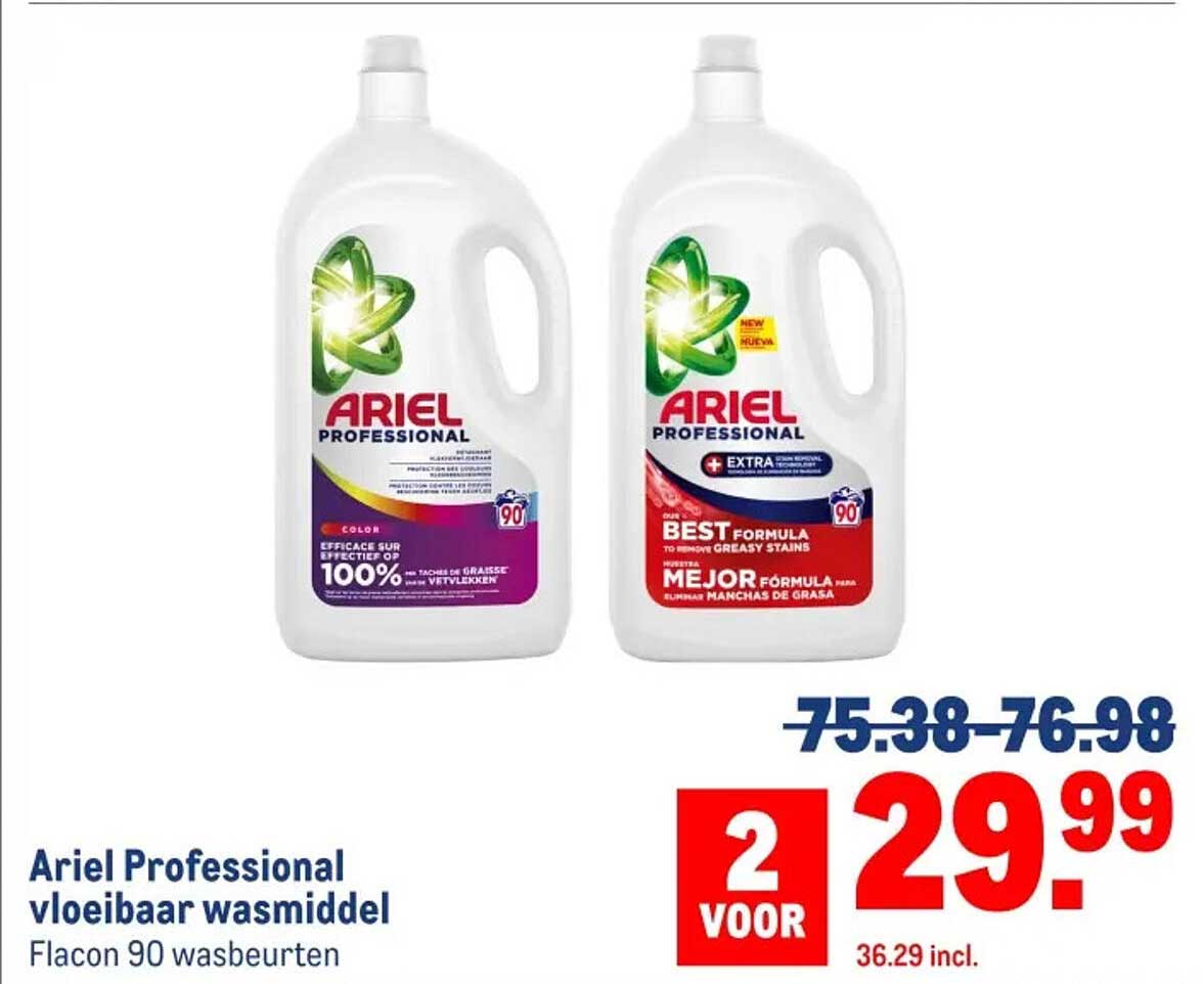 Ariel Professional vloeibaar wasmiddel Flacon 90 wasbeurten