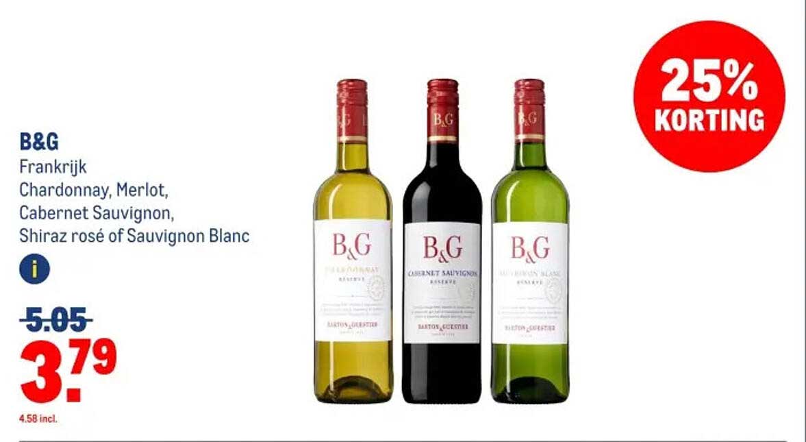B&G Wijnen - 25% korting