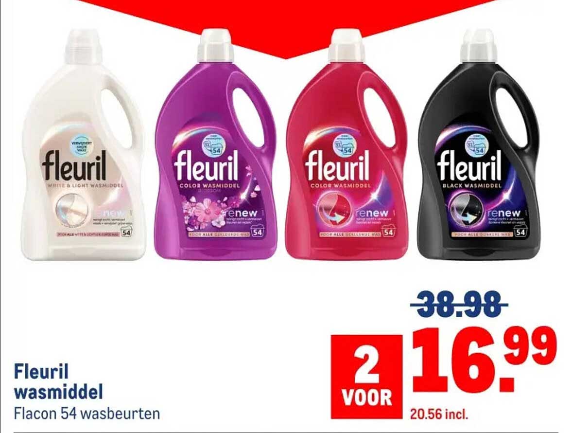 Fleuril wasmiddel Flacon 54 wasbeurten
