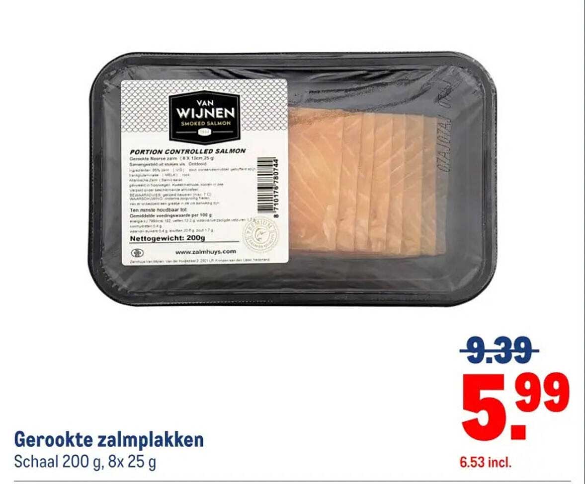 Gerookte zalmplakken