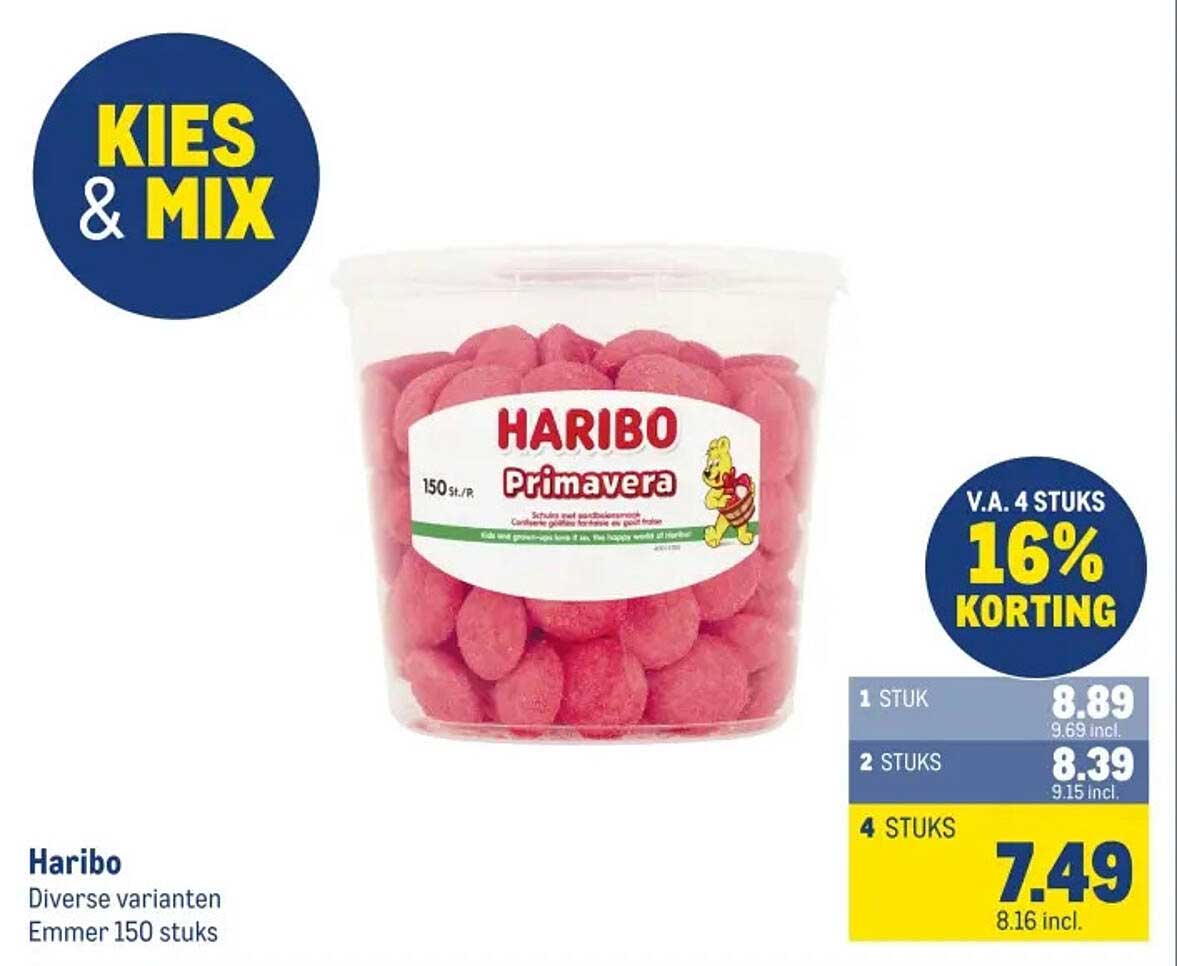Haribo Primavera Emmer 150 stuks