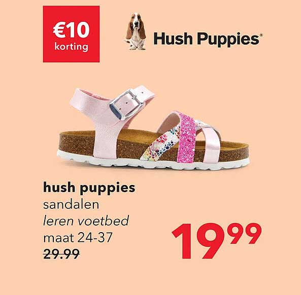 hush puppies sandalen leren voetbed maat 24-37
