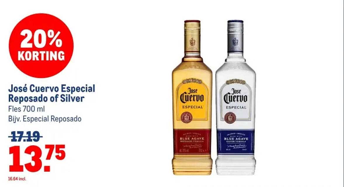 José Cuervo Especial Reposado of Silver