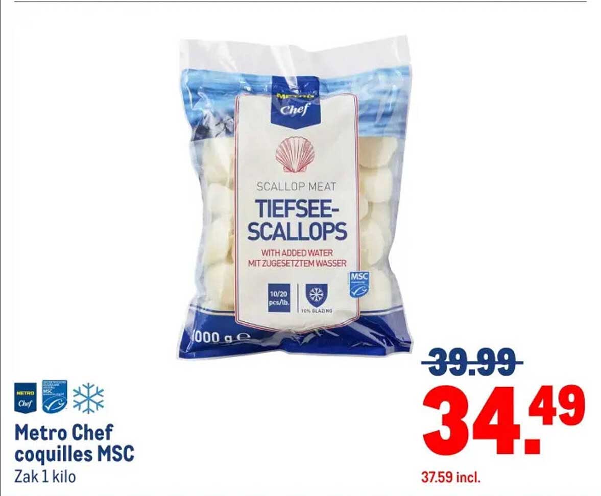 Metro Chef coquilles MSC Zak 1 kilo