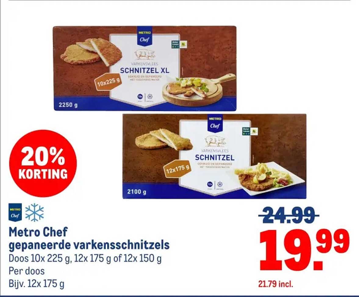 Metro Chef gepaneerde varkensschnitzels