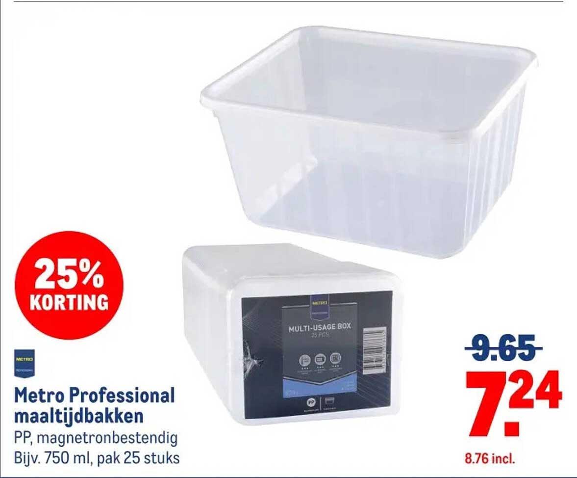 Metro Professional maaltijdbakken