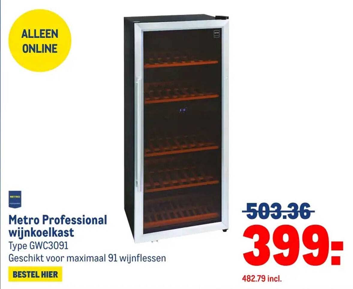 Metro Professional wijnkoelkast Type GWC3091
