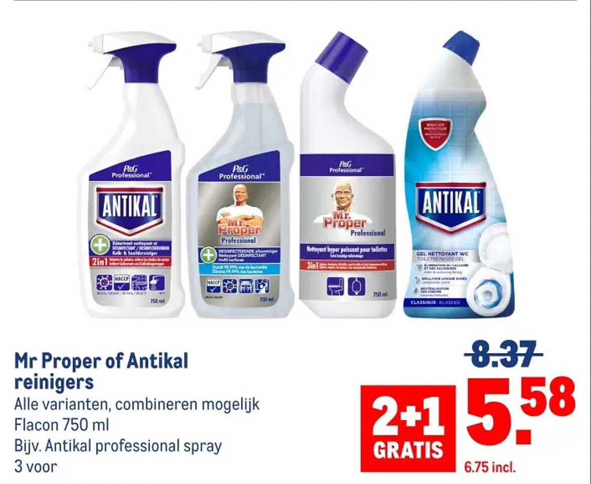 Mr Proper of Antikal reinigers