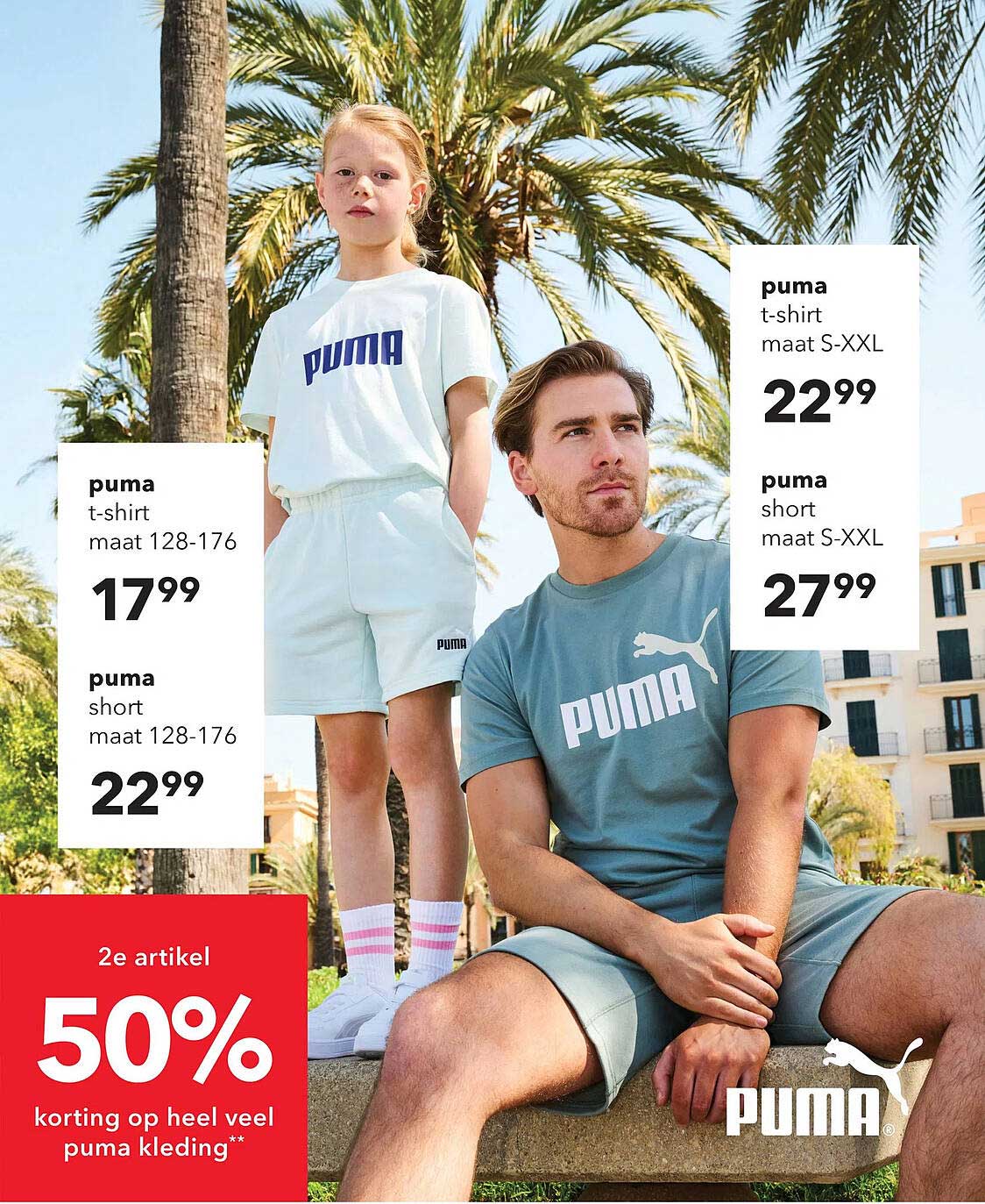 PUMA t-shirt en shorts met korting