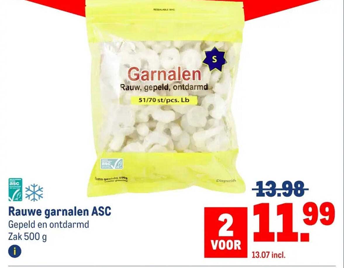 Rauwe garnalen ASC
