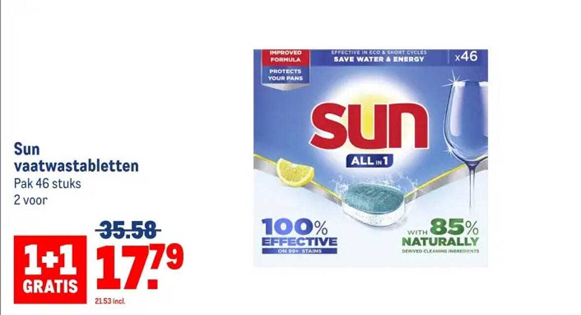 Sun vaatwastabletten