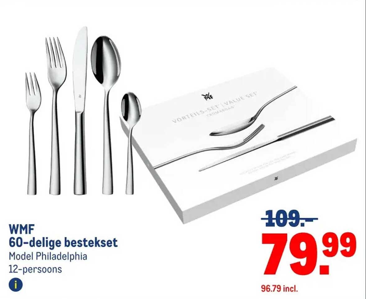 WMF 60-delige bestekset Model Philadelphia 12-persoons