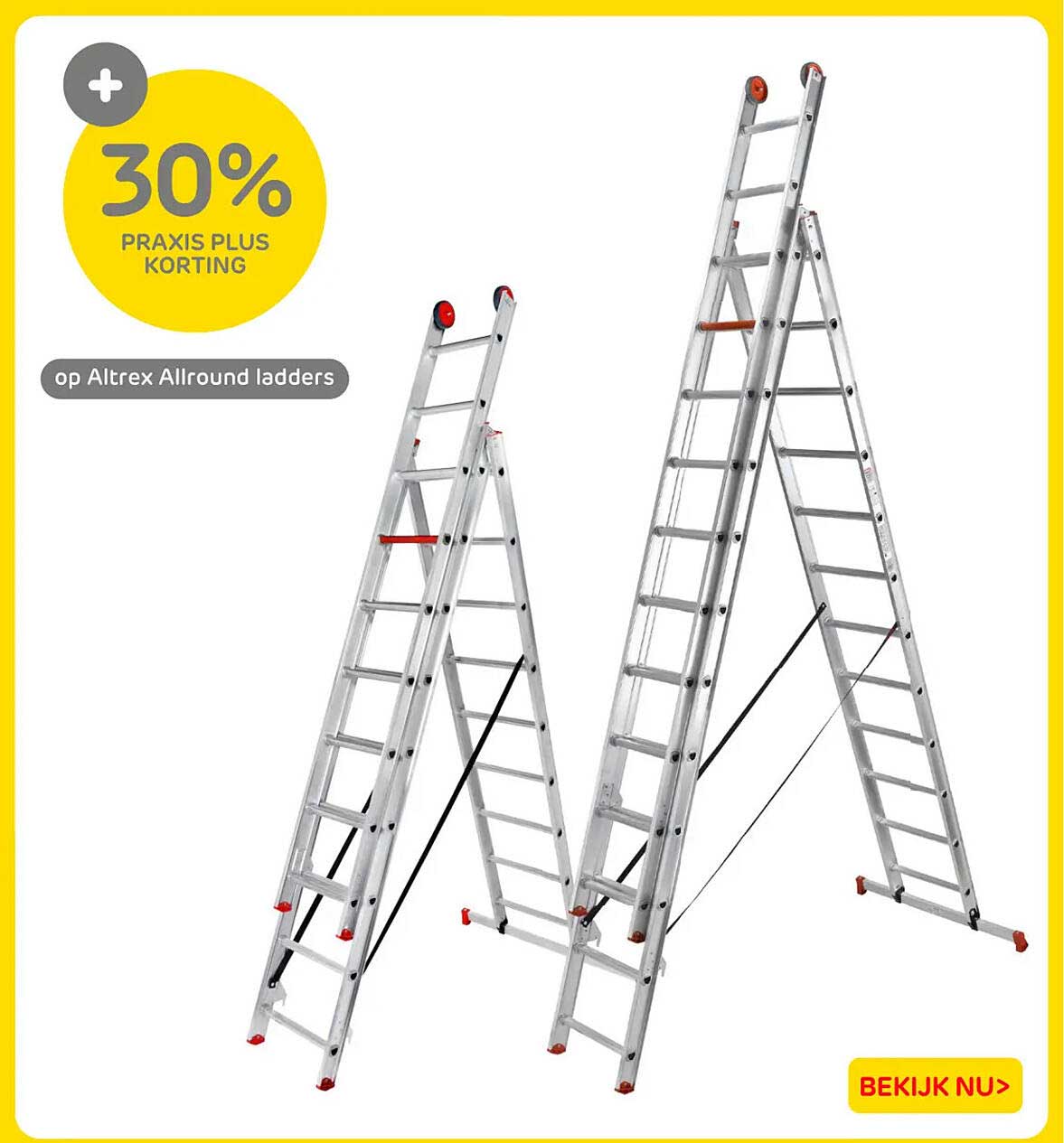 30% Praxis Plus korting op Altrex Allround ladders