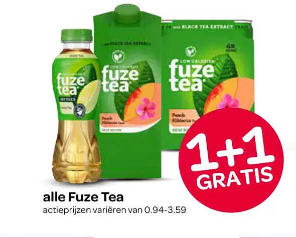 alle Fuze Tea 1+1 GRATIS
