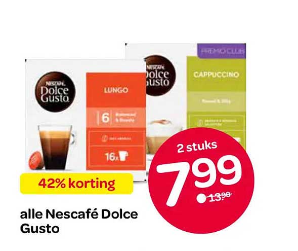 alle Nescafé Dolce Gusto