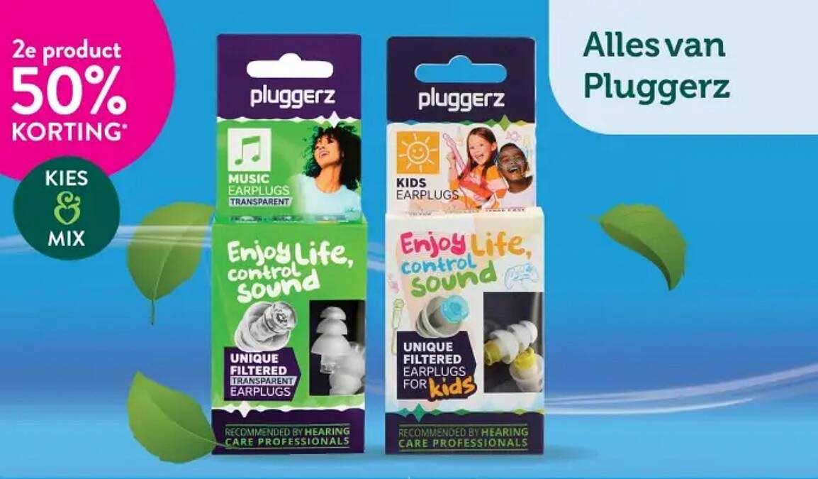 Alles van Pluggerz 2e product 50% KORTING KIES & MIX