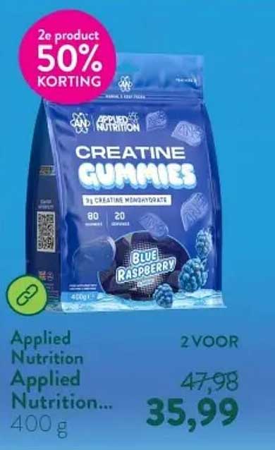 Applied Nutrition Creatine Gummies Blue Raspberry 400 g 2e product 50% korting