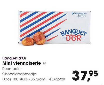 Banquet d'Or Mini viennoiserie Roomboter Chocoladebroodje
