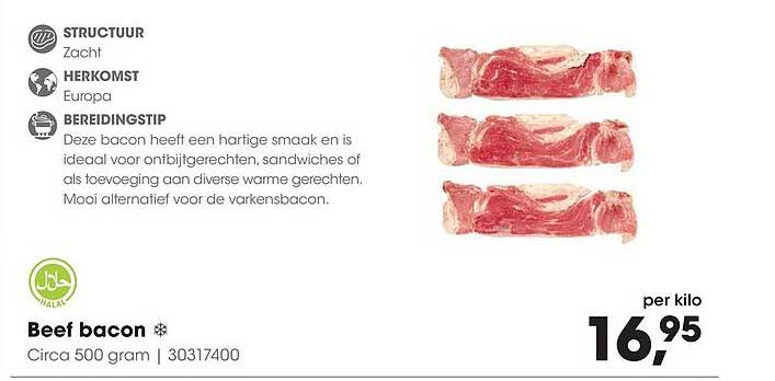 Beef bacon