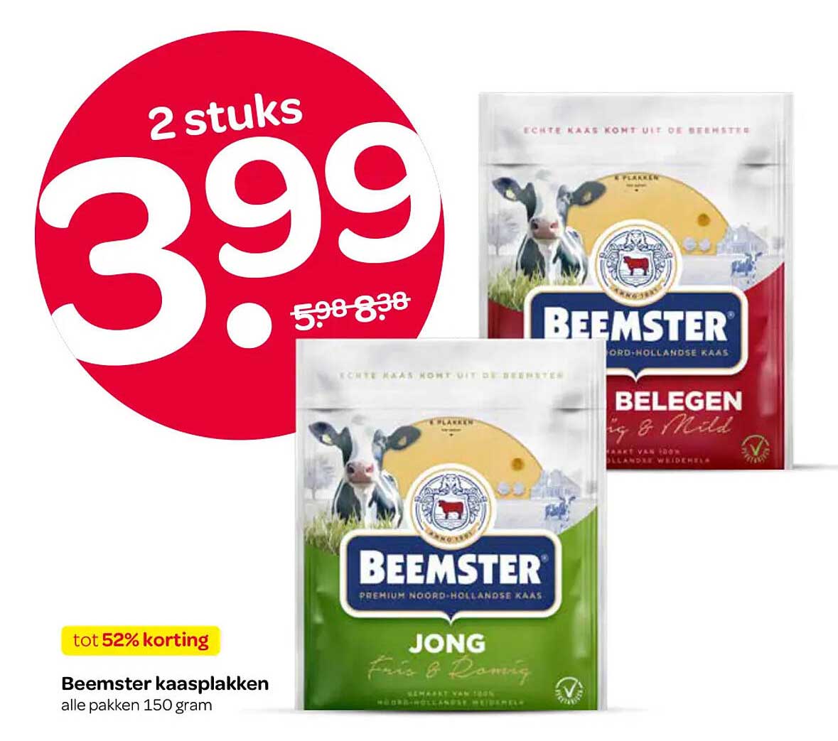 Beemster kaasplakken alle pakken 150 gram
