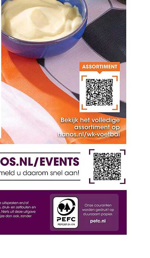 Bekijk het volledige assortiment op hanos.nl/wk-voetbal