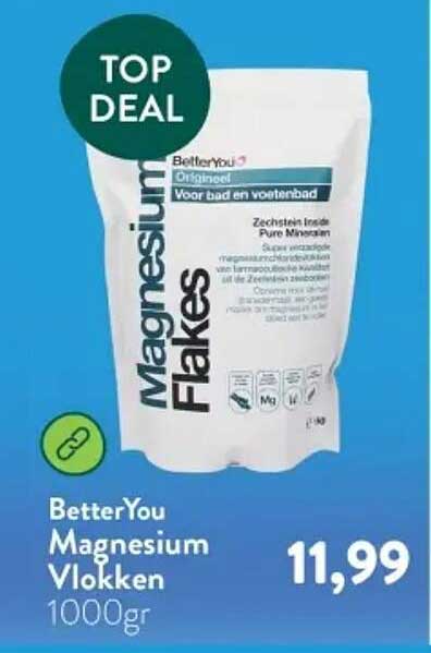 BetterYou Magnesium Vlokken 1000gr