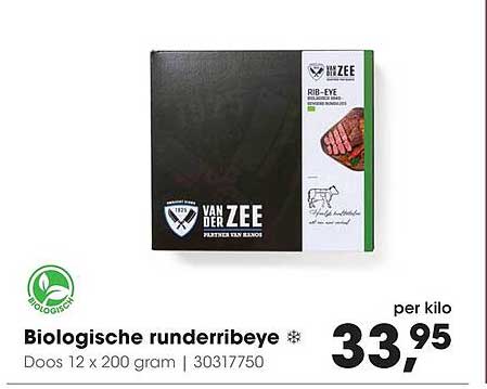 Biologische runderribeye