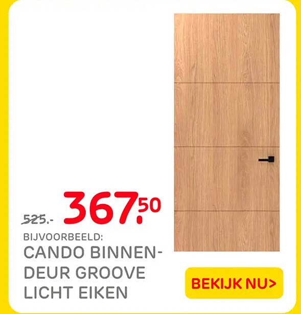 CANDO BINNEN-DEUR GROOVE LICHT EIKEN