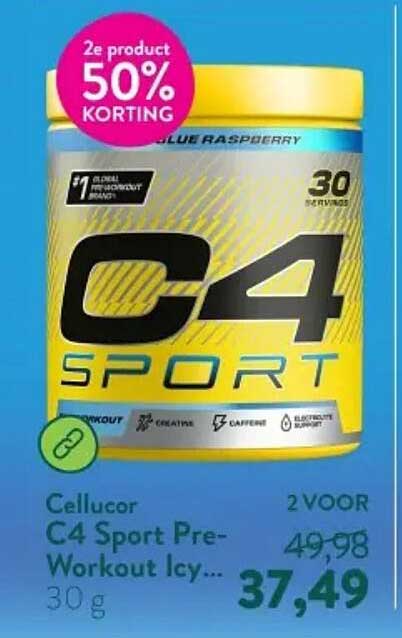 Cellucor C4 Sport Pre-Workout Icy... 30 g 2e product 50% korting