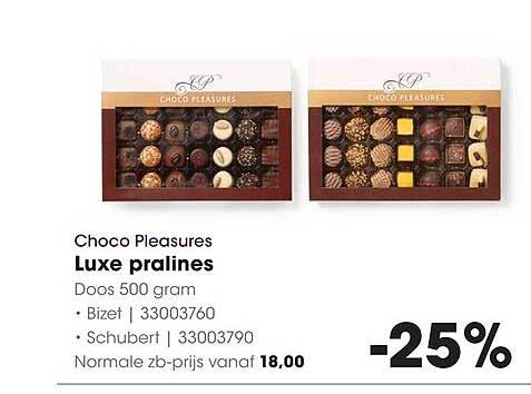 Choco Pleasures Luxe pralines