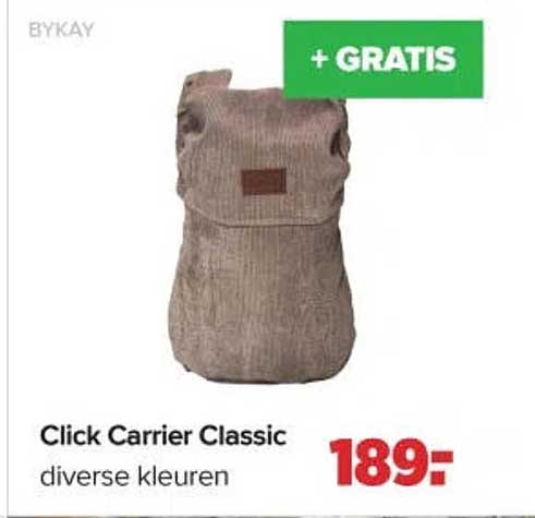 Click Carrier Classic diverse kleuren + GRATIS