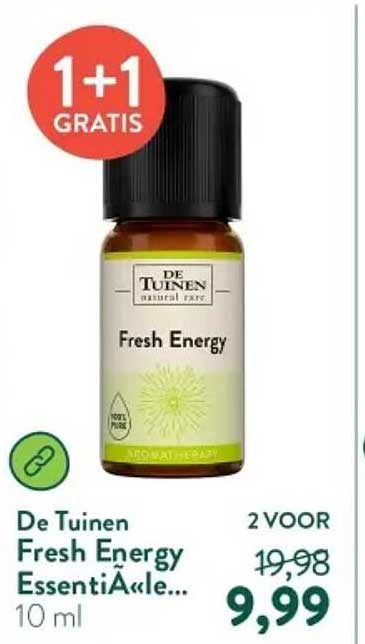 De Tuinen Fresh Energy EssentiÃ«le... 1+1 GRATIS