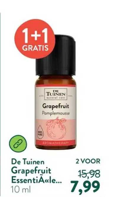 De Tuinen Grapefruit Essentiële... 10 ml 1+1 GRATIS