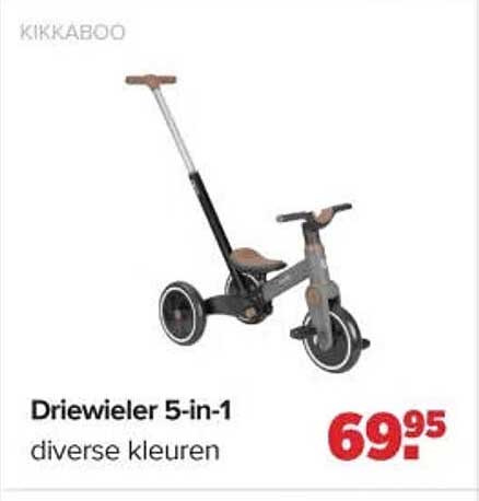 Driewieler 5-in-1 diverse kleuren