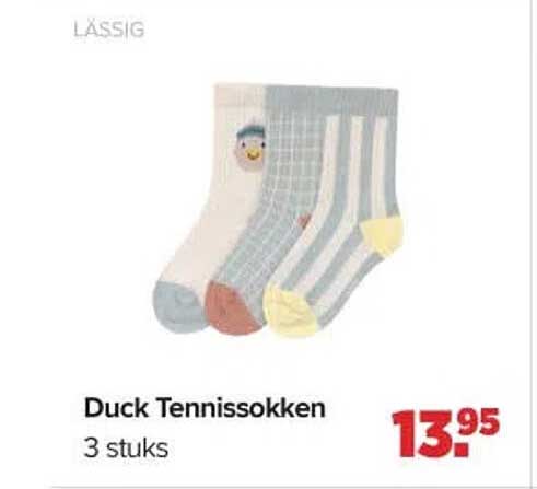 Duck Tennissokken 3 stuks