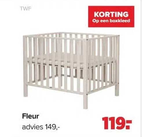 Fleur korting op een boxkleed