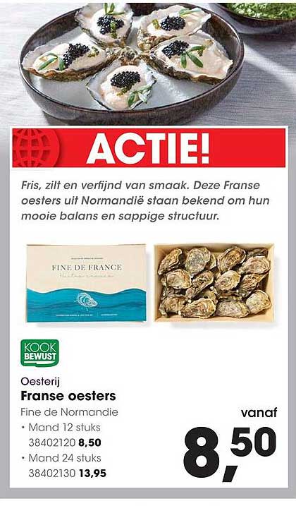 Franse oesters Fine de Normandie