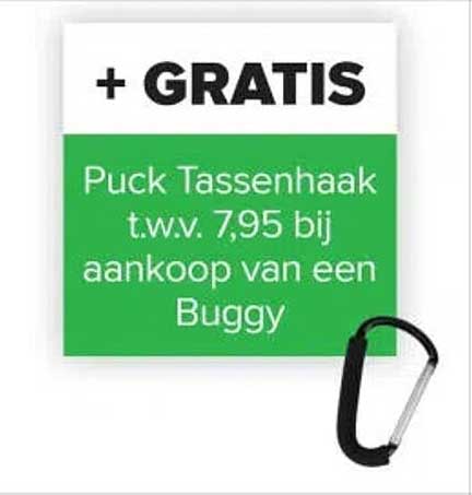 + GRATIS Puck Tassenhaak t.w.v. 7,95 bij aankoop van een Buggy