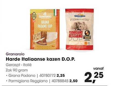 Harde Italiaanse kazen D.O.P.