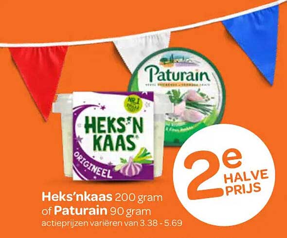 Heks’nkaas 200 gram of Paturain 90 gram 2e halve prijs