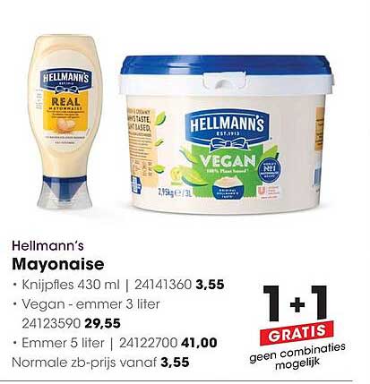 Hellmann’s Mayonaise 1+1 GRATIS