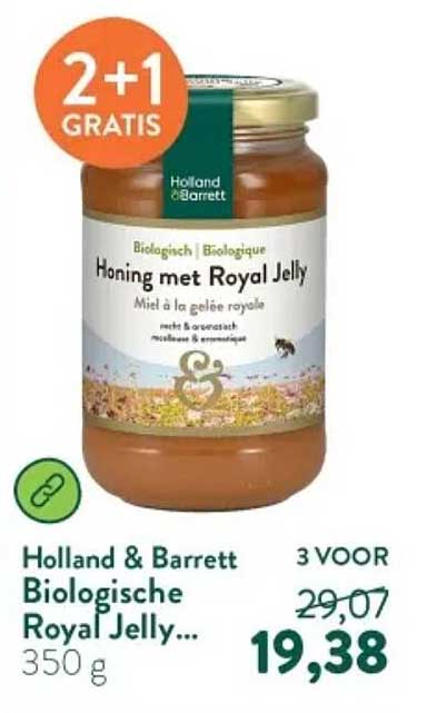 Holland & Barrett Biologische Royal Jelly... 2+1 gratis