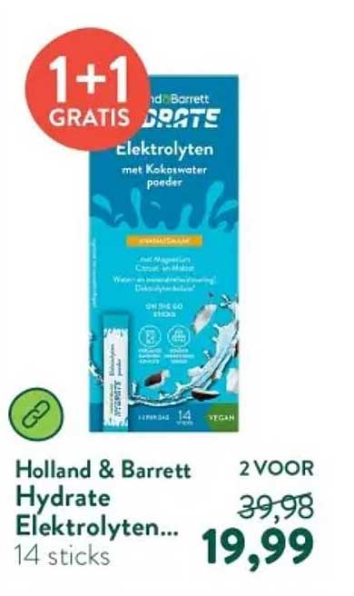 Holland & Barrett Hydrate Elektrolyten... 1+1 GRATIS