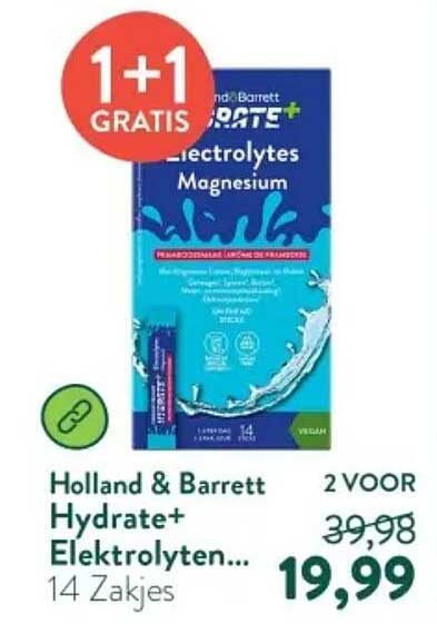 Holland & Barrett Hydrate+ Elektrolyten... 1+1 GRATIS